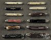 Twelve assorted pocket knives, to include Henckels, Ulster, Case, etc.