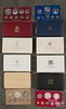 Ten foreign Franklin Mint proof sets, to include the Cook Islands, the Bahamas, Barbados