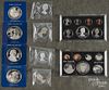 Three Jamaica ten dollar silver proof coins from the Franklin Mint
