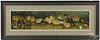 Ben Austrian, chromolithograph of chicks and a butterfly, 8'' x 34 1/4''.