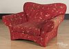 Oversize upholstered armchair, 39'' h., 56'' w.