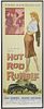 Three movie posters for Dragstrip Riot, 1958, Dragstrip Girl, 1957, and Hot Rod Rumble