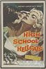 Movie poster for High School Hellcats, 39'' x 24 1/4''.