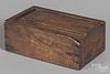 Walnut slide lid box, 19th c., 2 1/2'' h., 7'' w., 4'' d.