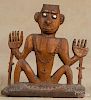 New Guinea carved figure, 20th c., purportedly from the collection of Michael Rockefeller, 10 3/4'' h.