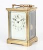 French Brass Carriage Clock, Circa 1900