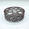 Lalique Crystal Round Covered Box, Roger