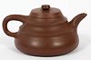 CHINESE HAND MADE POTTERY RUST TEA POT