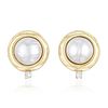 Mabe Pearl and Diamond Earclips