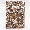 Chinese Carved Giltwood Panel with Phoenix