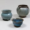 Group of Three Chinese Junyao Glazed Pottery Vessels 