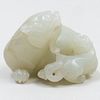  Chinese Jade Figure of a Feline and Cub 