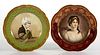 FRENCH / GERMAN PORCELAIN CABINET PLATES, LOT OF TWO