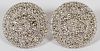 8CT DIAMOND AND 18KT WHITE GOLD CLUSTER EARRINGS