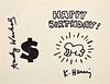 Keith Haring / Andy Warhol HAPPY BIRTHDAY Drawing