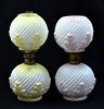 CONSOLIDATED GLASS CO. MINATURE OIL LAMPS
