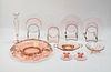 PINK DEPRESSION GLASS COLLECTION (10)