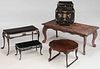 Asian Small Chest, Three Asian Stands,