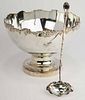Silver-Plate Punch Bowl and Ladle