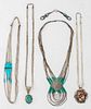 Native American Liquid Silver Necklaces & Earrings