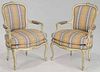Pair Louis XV Style Bergere Chairs