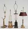 Group Four Metal Table Lamps