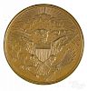 U.S. Mint centennial medal depicting the Great Seal, 1882, signed by Barber, 2 7/16'' dia.
