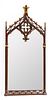 Gothic Style Gilded & Pierced Wood Framed Mirror, Ca. 20th C., H 59" W 27"