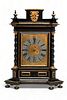 ** Jacobus Mayr (German) Ebonized Wood Mantel Clock, Ca. 1680, H 27" W 20.5" Depth 7"