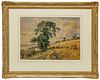 George Arthur Fripp (British, 1813-1896) Watercolor on Paper Ca. 1851, "Leigh, Essex", H 13.5" W 19.25"