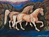 Daniel Pressley (American/South Carolina, 1918-1971) Untitled (Horses), c. 1960