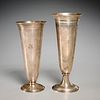 (2) Tiffany & Co. sterling silver trumpet vases