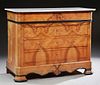 French Louis Philippe Style Carved Walnut Marble T