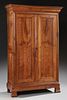 French Louis Philippe Style Carved Cherry Armoire,