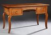 French Louis XV Style Carved Chestnut Desk, early