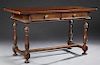 French Carved Walnut Renaissance Style Table, earl