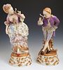 Pair of Meissen Style Porcelain Figures, 20th c.,