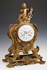 French Bronze Louis XVI Style Cartel Mantle Clock,