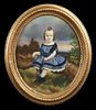American School, "Portrait of a Child in a Blue Dr