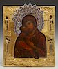 Russian Icon of the Virgin of Vladimir, Moscow, 18