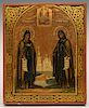 Russian Icon of St. Anthony and St. Feodosi, 19th