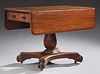 American Carved Walnut Drop Leaf Dining Table, the