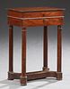 French Empire Style Carved Walnut Work Table, 19th