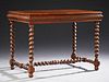 French Louis XIII Style Carved Walnut Writing Tabl