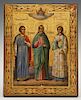 Russian Icon of St. Simon, St. Guri and St. Aviv,