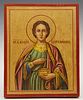 Russian Icon of Saint Panteleimon, 19th c., gilt a