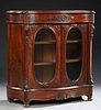 French Carved Walnut Bombe Parlor Cabinet, c. 1870