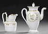 Two Pieces of Old Paris Porcelain, 19th c., with g