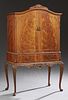 English Carved Mahogany Cocktail Cabinet, 20th c.,