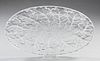 Lalique Clear and Frosted Glass Chene Platter, Pos